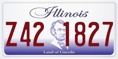 IL license plate Z421827
