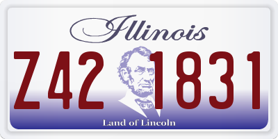 IL license plate Z421831