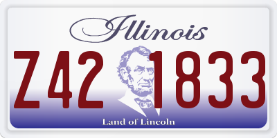 IL license plate Z421833