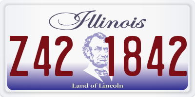 IL license plate Z421842