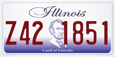 IL license plate Z421851