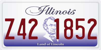 IL license plate Z421852
