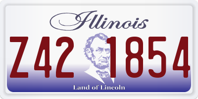 IL license plate Z421854