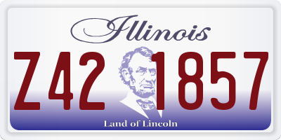 IL license plate Z421857