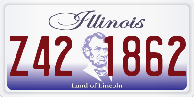 IL license plate Z421862