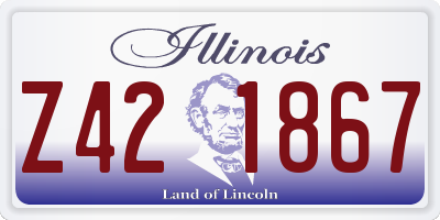 IL license plate Z421867
