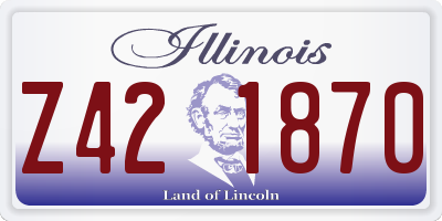 IL license plate Z421870