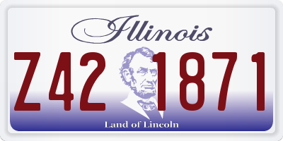 IL license plate Z421871