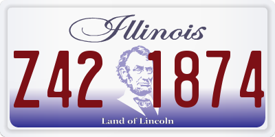 IL license plate Z421874