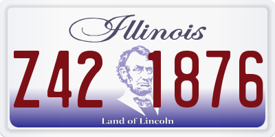 IL license plate Z421876
