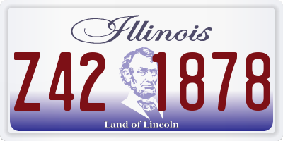 IL license plate Z421878