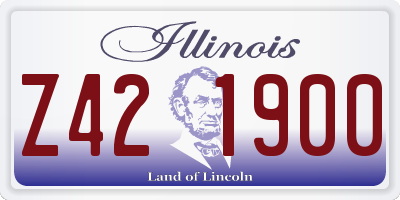 IL license plate Z421900