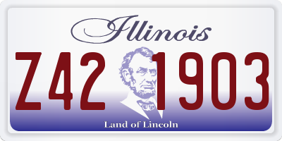 IL license plate Z421903