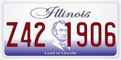 IL license plate Z421906