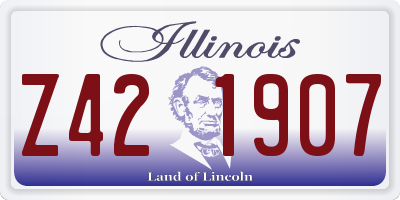 IL license plate Z421907