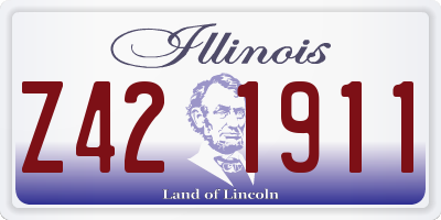 IL license plate Z421911