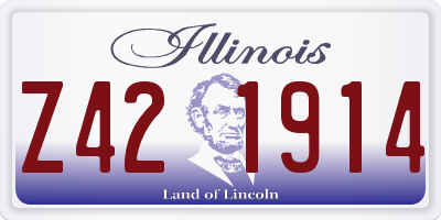 IL license plate Z421914