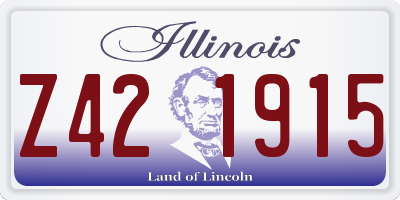 IL license plate Z421915