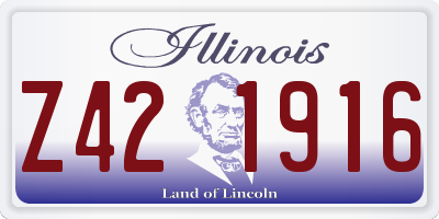 IL license plate Z421916