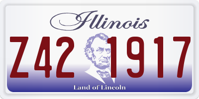 IL license plate Z421917