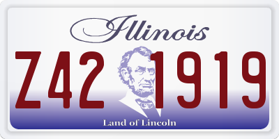 IL license plate Z421919