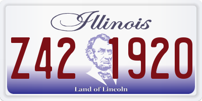 IL license plate Z421920