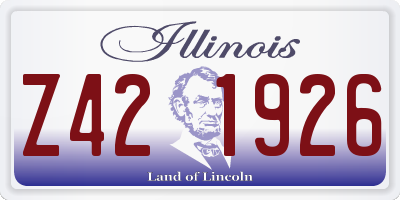 IL license plate Z421926
