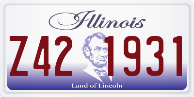 IL license plate Z421931
