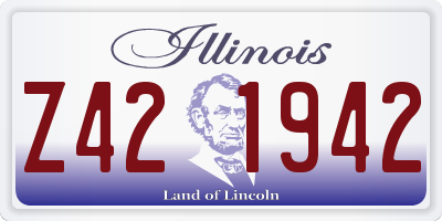IL license plate Z421942