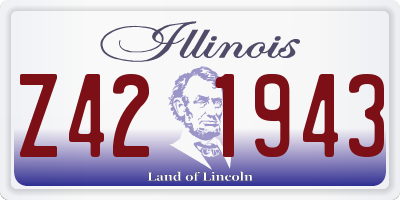 IL license plate Z421943