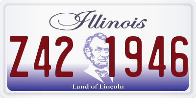 IL license plate Z421946