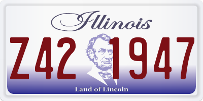 IL license plate Z421947