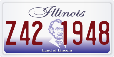 IL license plate Z421948