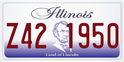 IL license plate Z421950