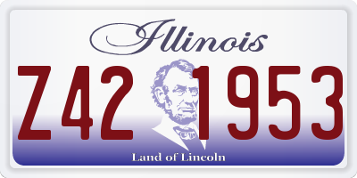 IL license plate Z421953