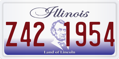 IL license plate Z421954