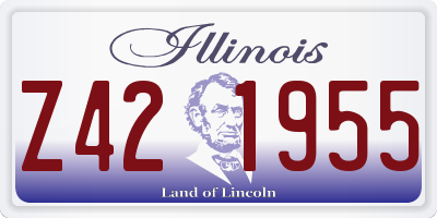 IL license plate Z421955