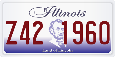 IL license plate Z421960