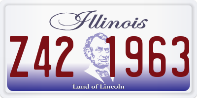 IL license plate Z421963