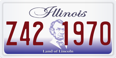 IL license plate Z421970