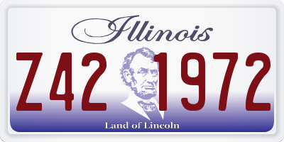 IL license plate Z421972