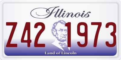 IL license plate Z421973