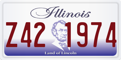 IL license plate Z421974