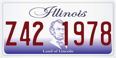 IL license plate Z421978