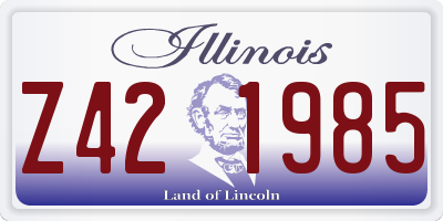 IL license plate Z421985