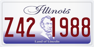 IL license plate Z421988