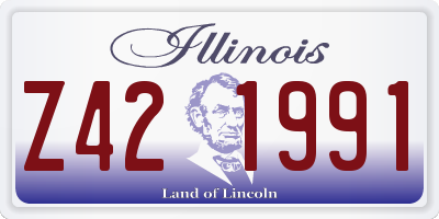 IL license plate Z421991