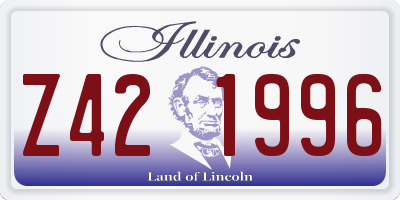 IL license plate Z421996