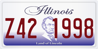 IL license plate Z421998