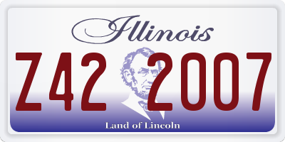 IL license plate Z422007